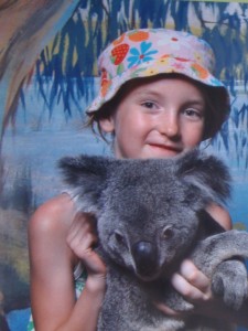 Karen med (ægte, levende!) koala